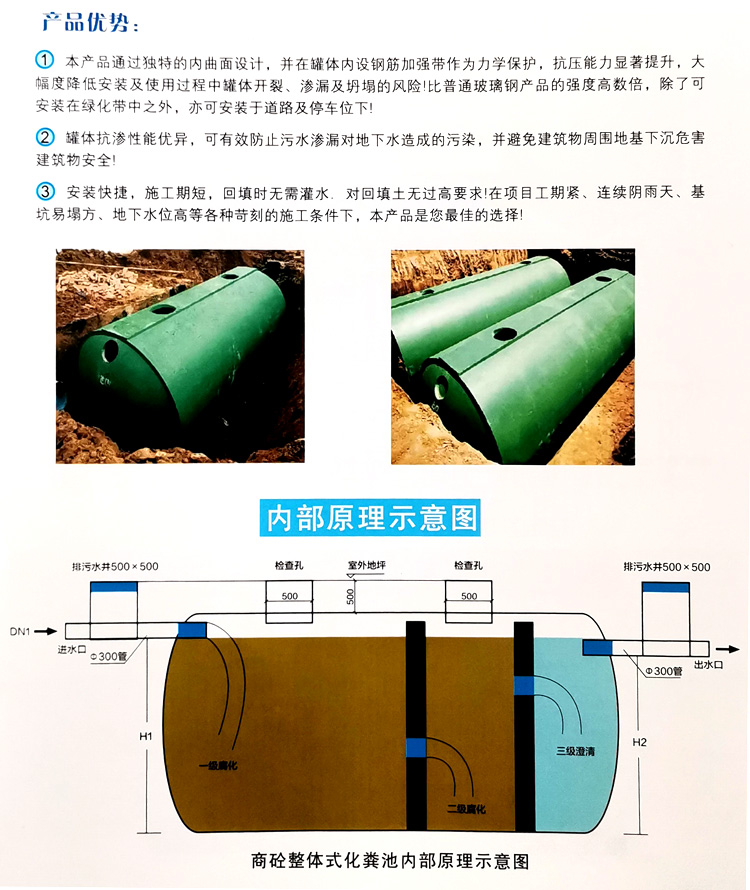 顺河回族玻璃钢化粪池